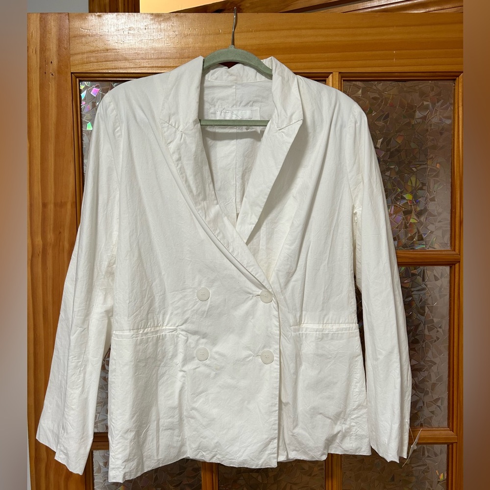 CASEY CASEY Double Breasted White Jacket / Blazer M